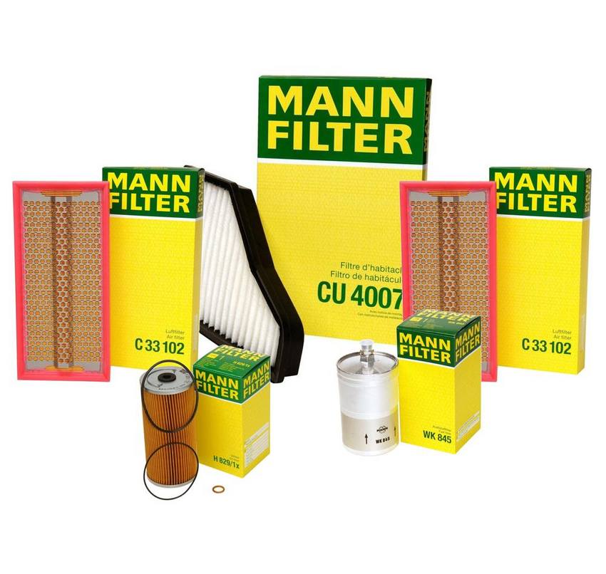 Mercedes Air / Cabin Air / Fuel / Engine Oil Filter Kit 119180000967 - MANN-FILTER 3739233KIT